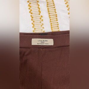 Brown Ribbed Skirt